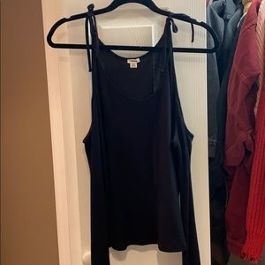 Black open shoulder blouse